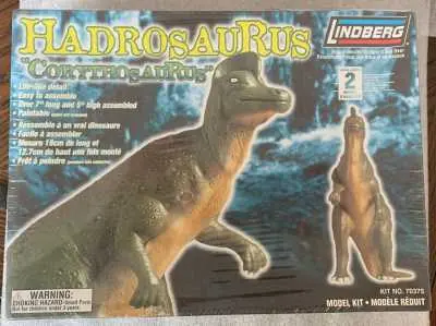 Hadrosaurus "Corythosaurus" Paintable Dinosaur Model Kit By Lindberg 1