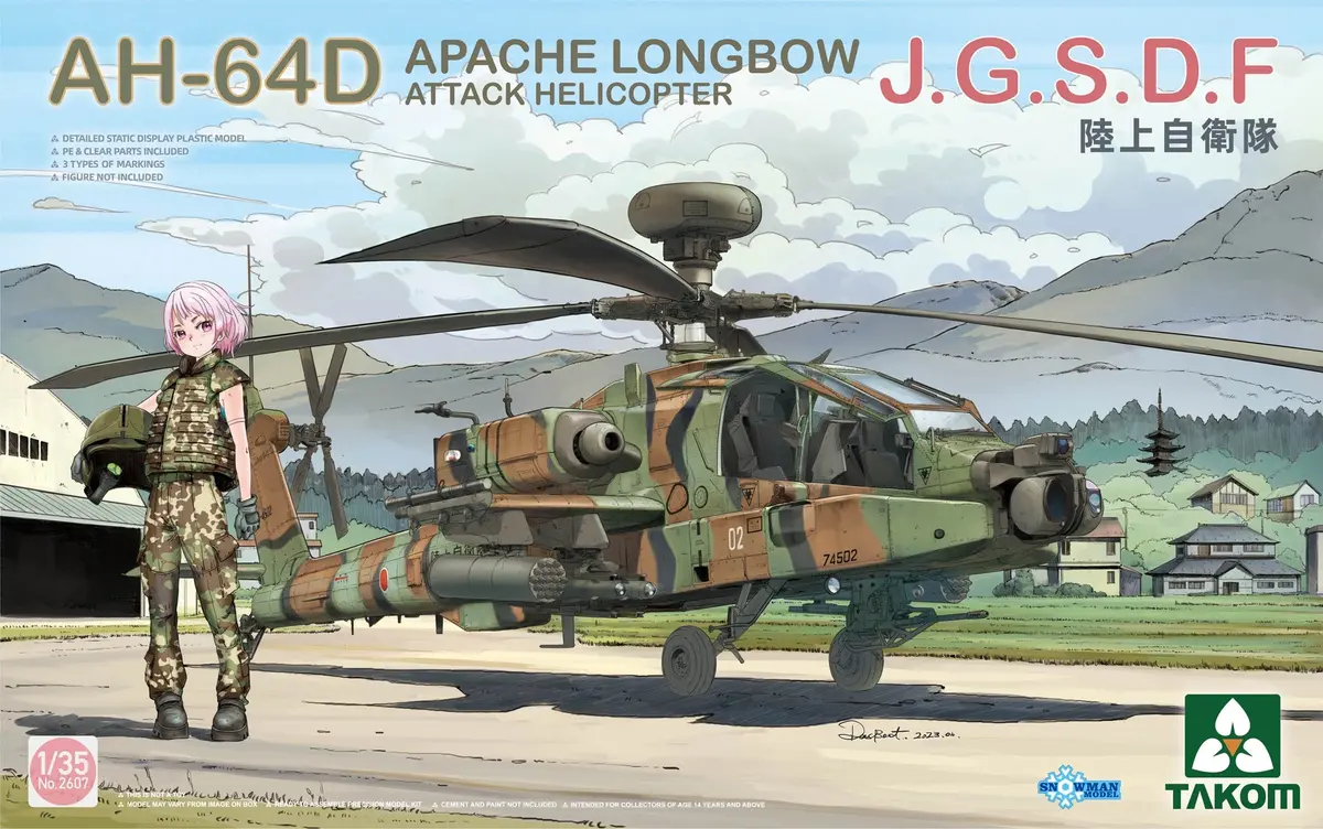 Takom 1/35 Ah-64D Apache Longbow Attack Helicopter J.G.S.D.F 1