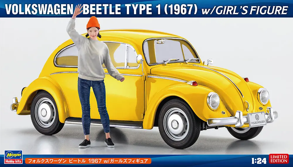 Hasegawa 1/24 Volkswagen Beetle Type 1 (1967) W/Girl’S Figure 1