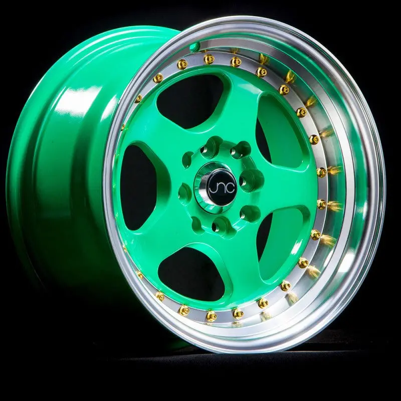Jnc010 Wasabi Green W/ Gold Rivets 1