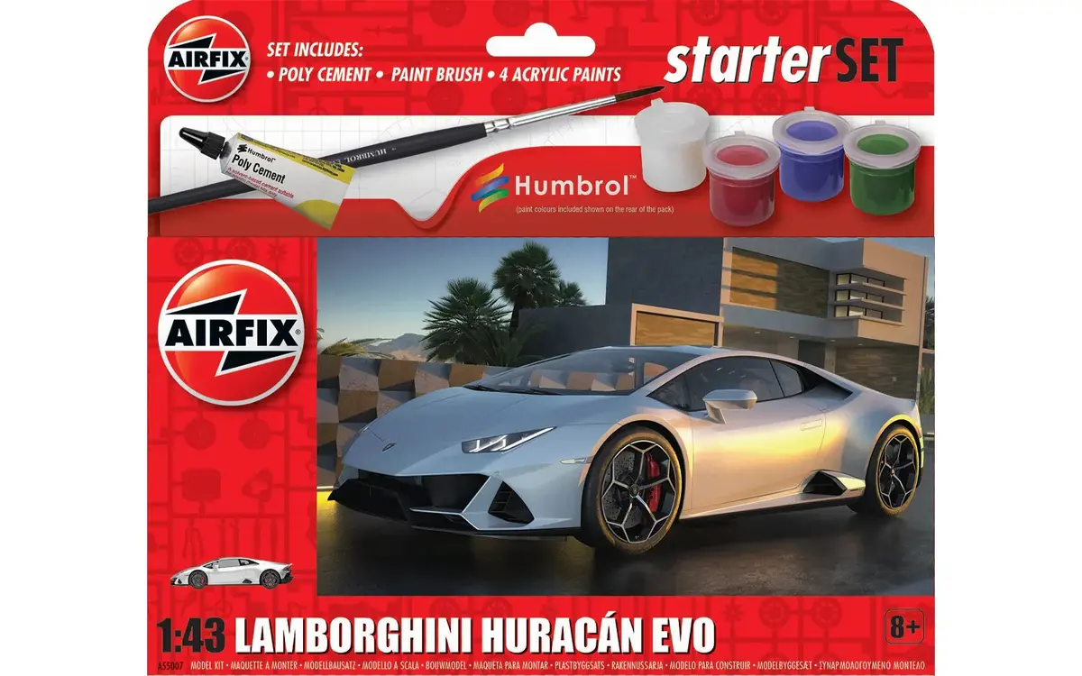 Airfix Lamborghini Huracan Evo 1/43 Scale A55007 Starter Set 1