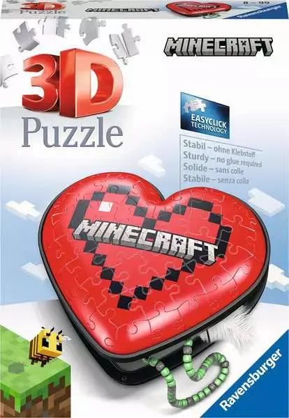 Ravensburger 54Pc - 3D Puzzle - Minecraft Heart 1