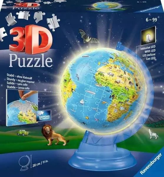 Ravensburger 180Pc 3D - Children's Globe - Night Edition 1