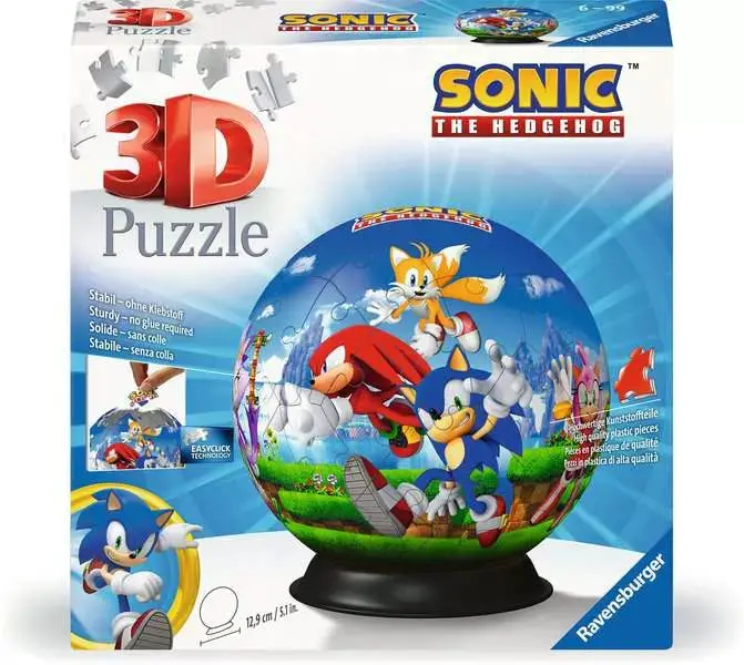 Ravensburger 72Pc - 3D Puzzle - Sonic The Hedgehog Puzzle Ball 1