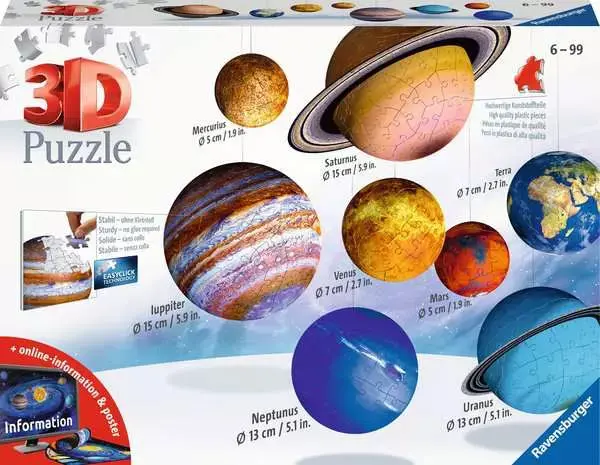 Ravensburger 3D - Solar System Puzzle-Balls (Assortment) 1