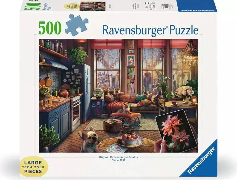 Ravensburger 500Pc - Cozy Boho Studio - Large Pieces 1