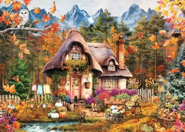 Ravensburger 1000Pc - Pumpkin Cottage 1