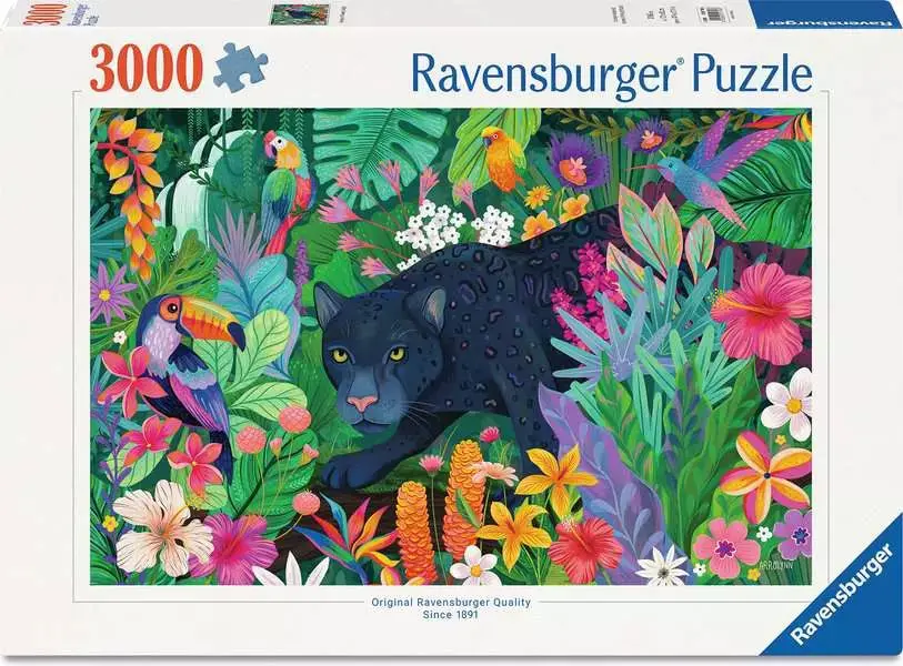 Ravensburger 3000Pc - Panther In Flowery Jungle 1