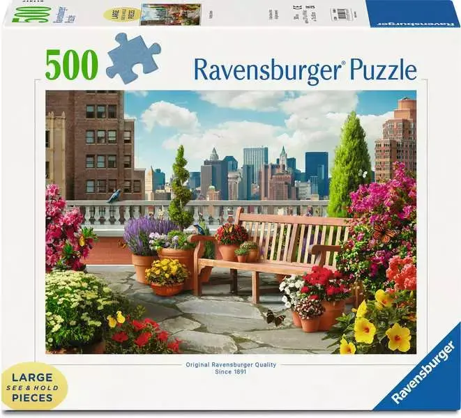 Ravensburger 500Pc - Rooftop Garden - Large Pieces 1