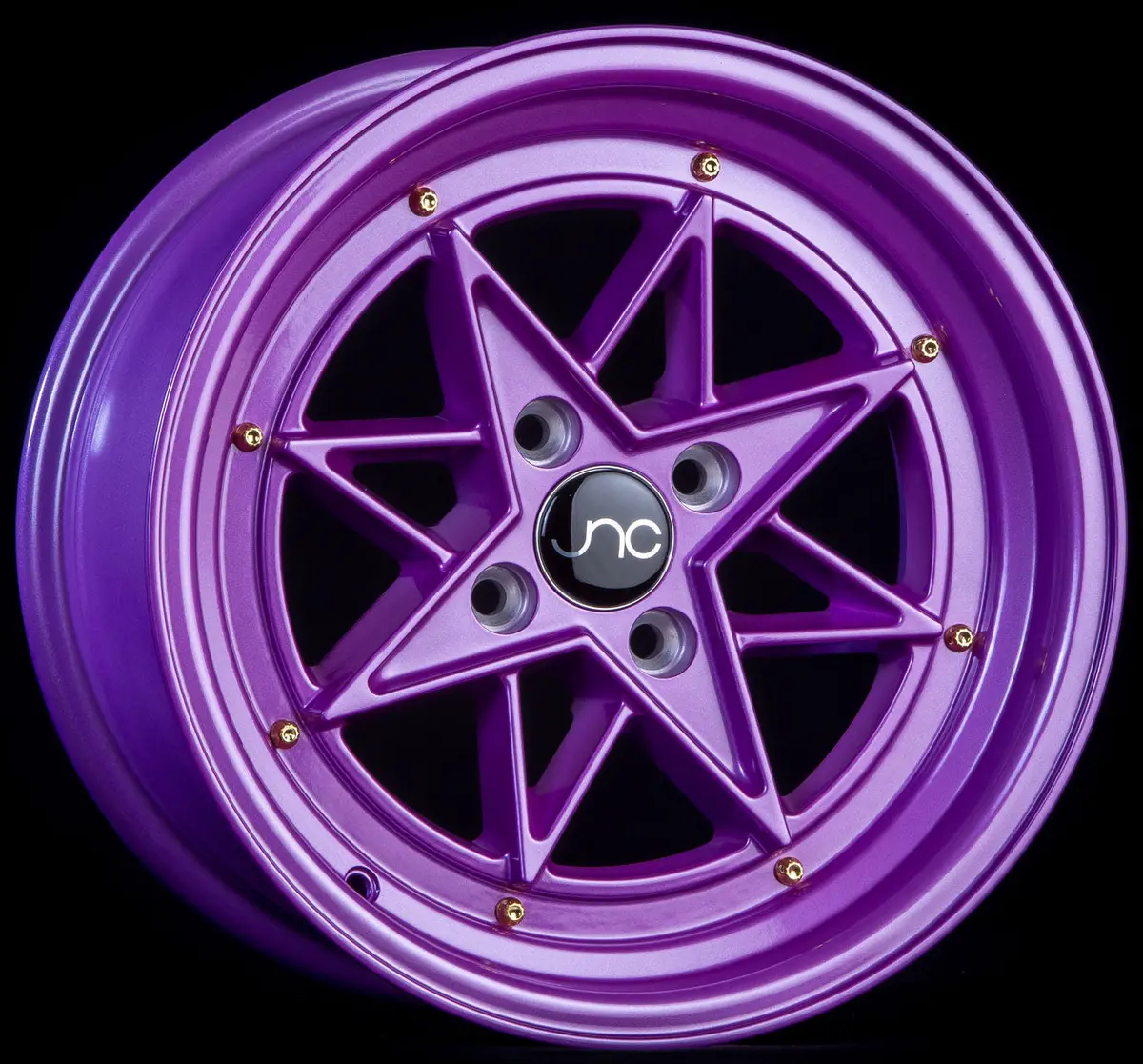 Jnc025 Candy Purple Gold Rivets 2