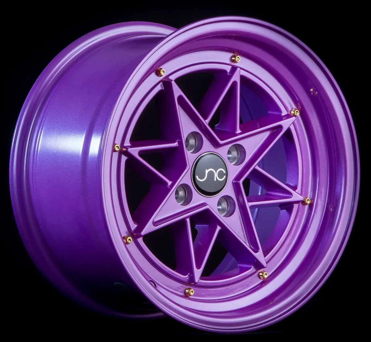 Jnc025 Candy Purple Gold Rivets 1