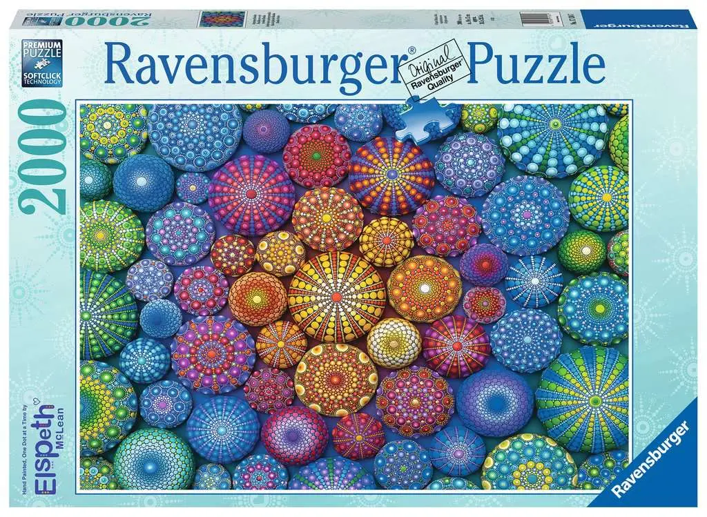 Ravensburger 2000Pc - Radiating Rainbow Mandalas 1