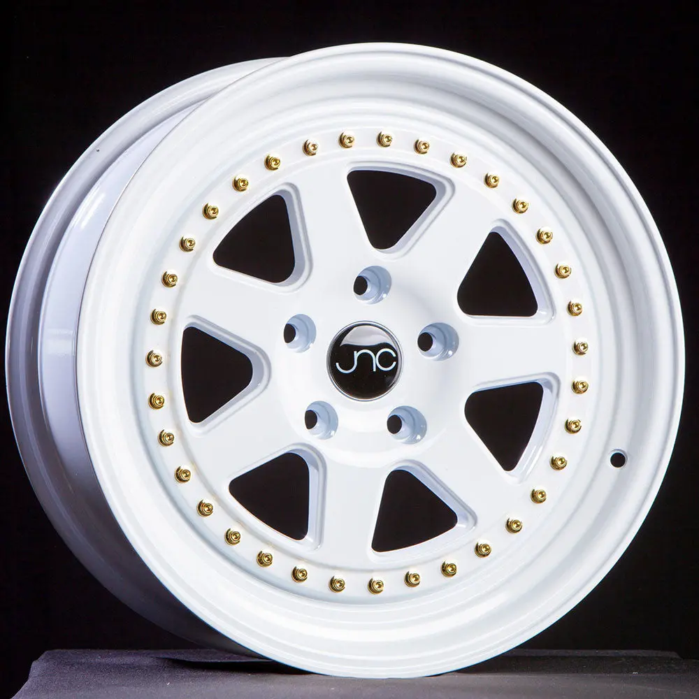 Jnc048 White W/ Gold Rivets 1