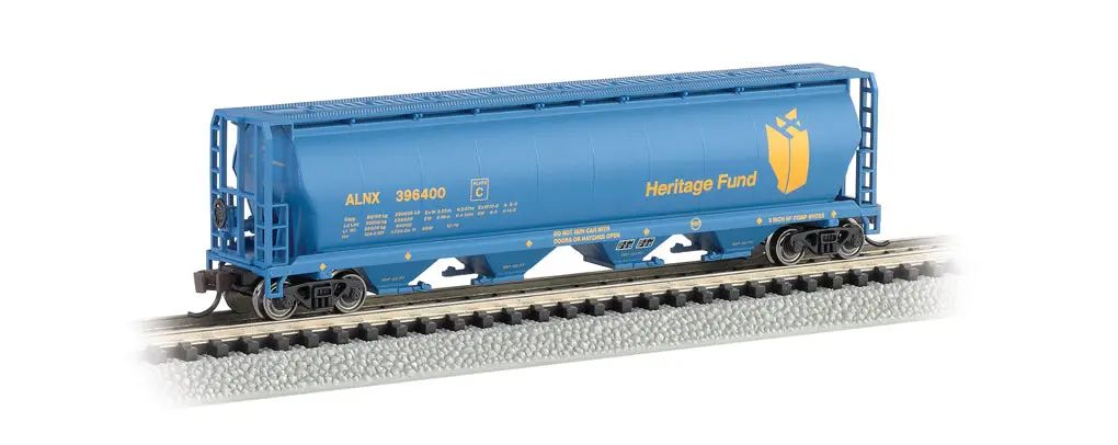 Bachmann 19189 4 Bay Cylindrical Grain Hopper - Heritage Fund #396400 1