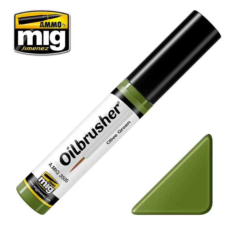 Ammo Mig Oilbrusher - Olive Green 1