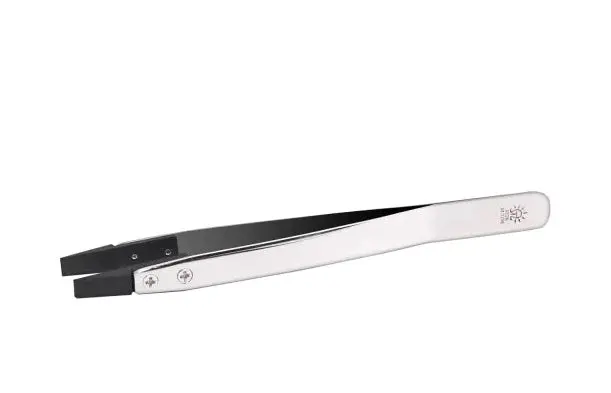 Dspiae High Precision Stainless Steel Flat Tweezers 1