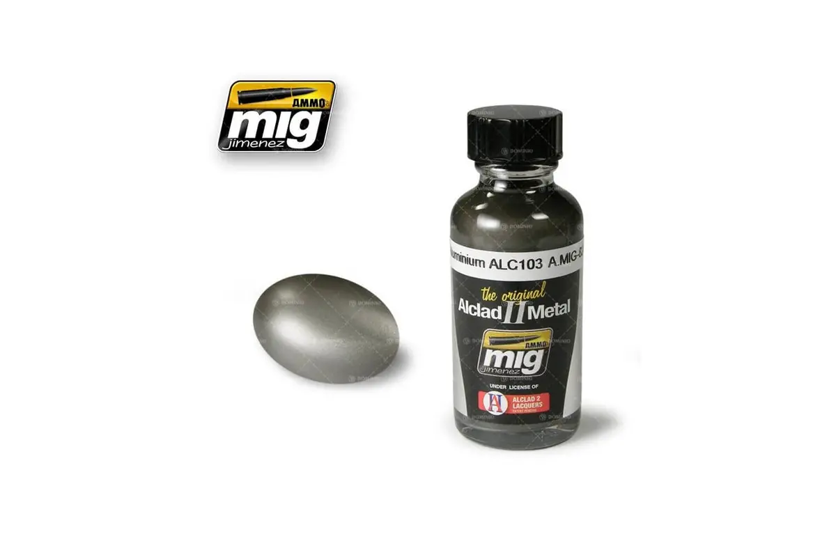 Ammo Mig 8203 Dark Aluminium Alclad Metallic Paint Alc103, 30Ml 1