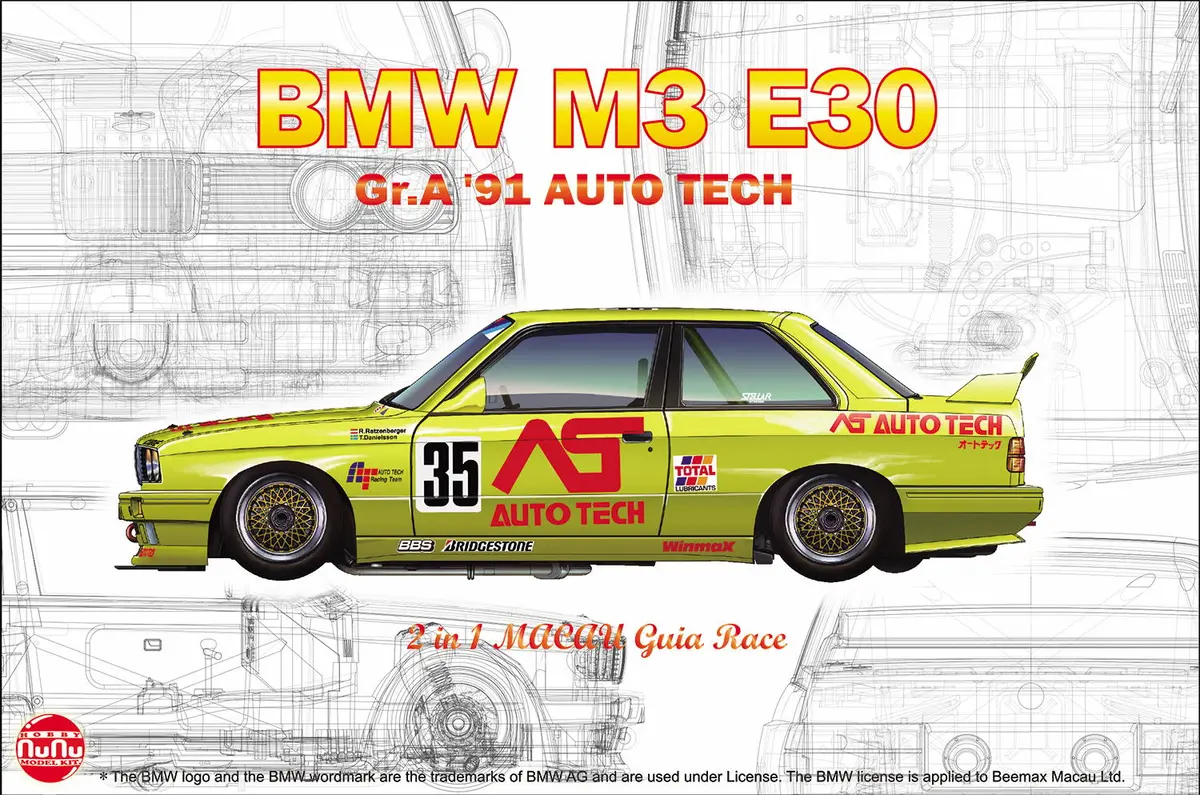 Platz Nunu 1/24 Bmw M3 E30 Gr.A 91 Auto Tech, Vehicle 1