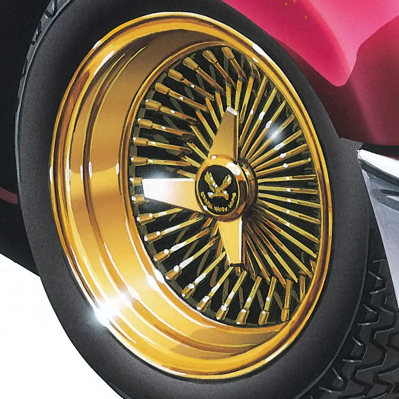 Aoshima 1/24 Wire Wheel (Gold Plated) 13 Inch 1