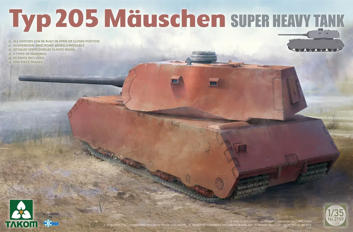 Takom 1/35 Typ 205 Mauschen Super Heavy Tank 1