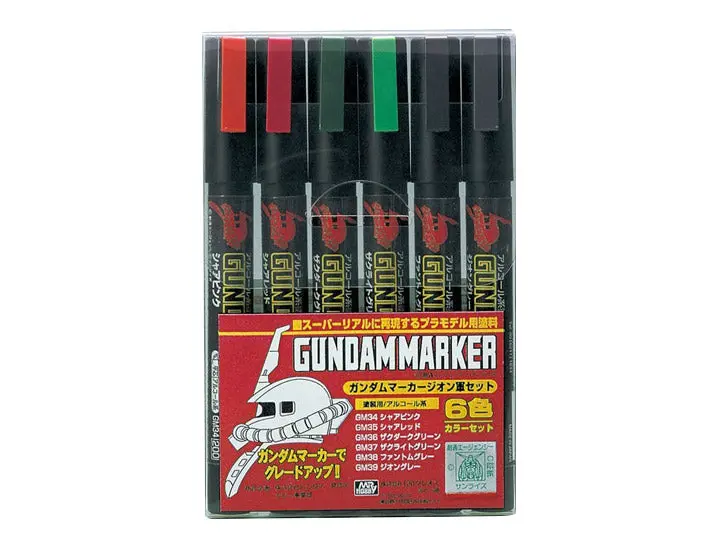 Mr Hobby Gundam Marker Set - Zeon Marker 1