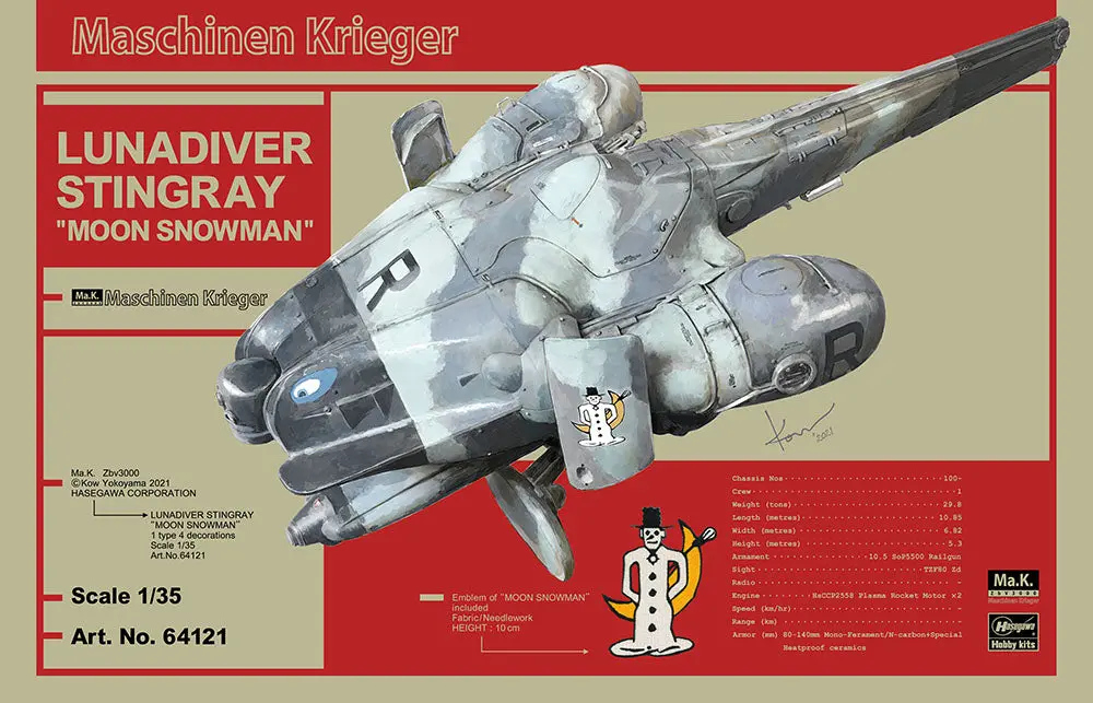 Hasegawa 1/35 Lunadiver Stingray "Moon Snowman" 1