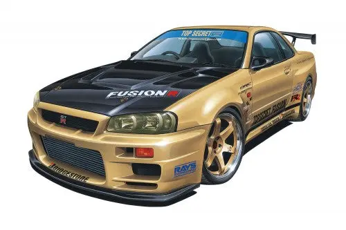 Aoshima 1/24 Topsecret Bnr34 Skyline Gt-R 02 Nissan 1