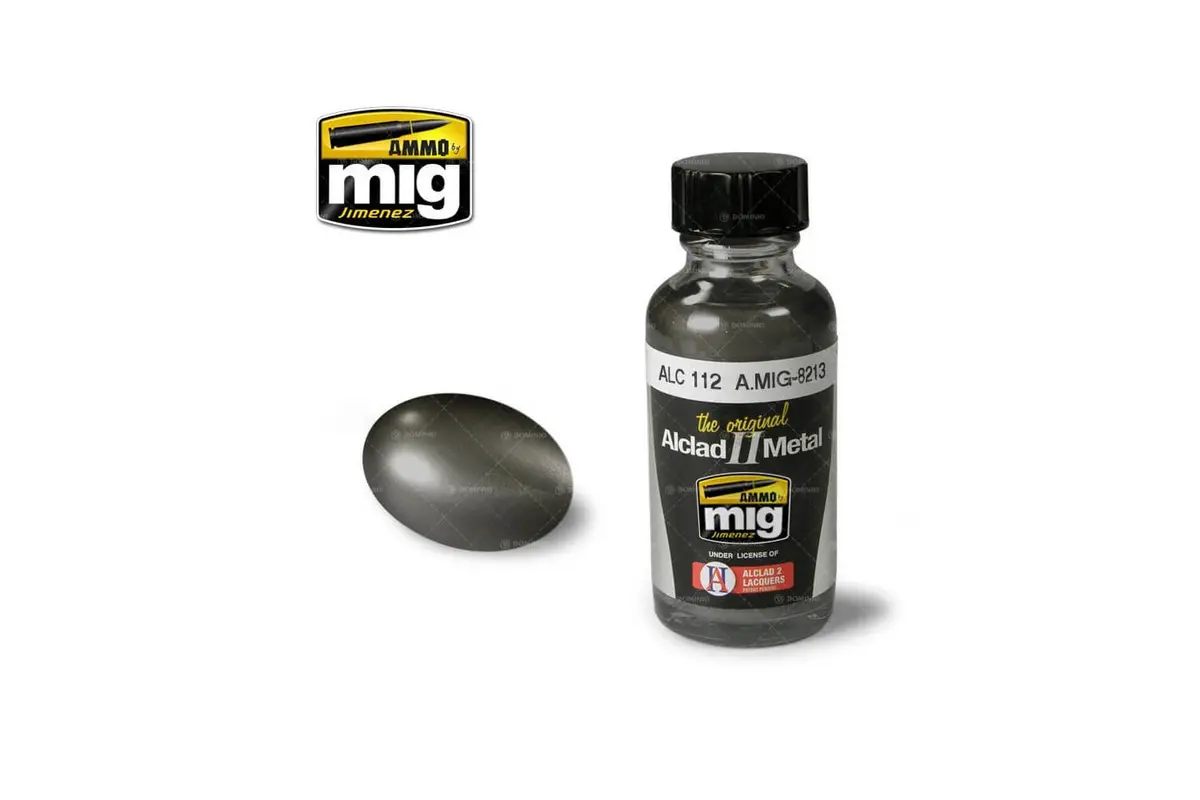 Ammo 8213 Mig Steel Alclad Metallic Paint Alc112, 30Ml 1