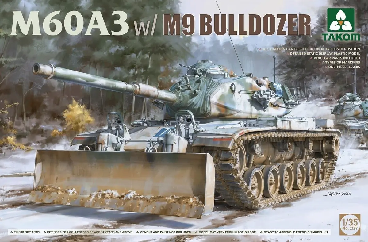 Takom 1/35 M60a3 W/M9 Bulldozer 1