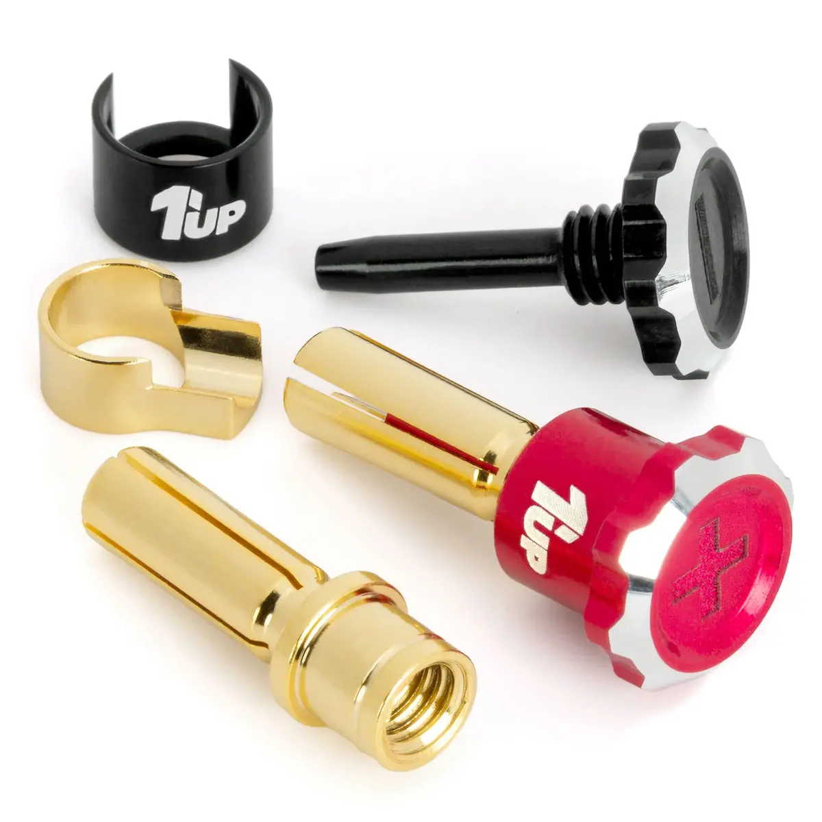 Lockdown Adjustable Bullet Plugs, 5Mm (2), Pink/Black 1