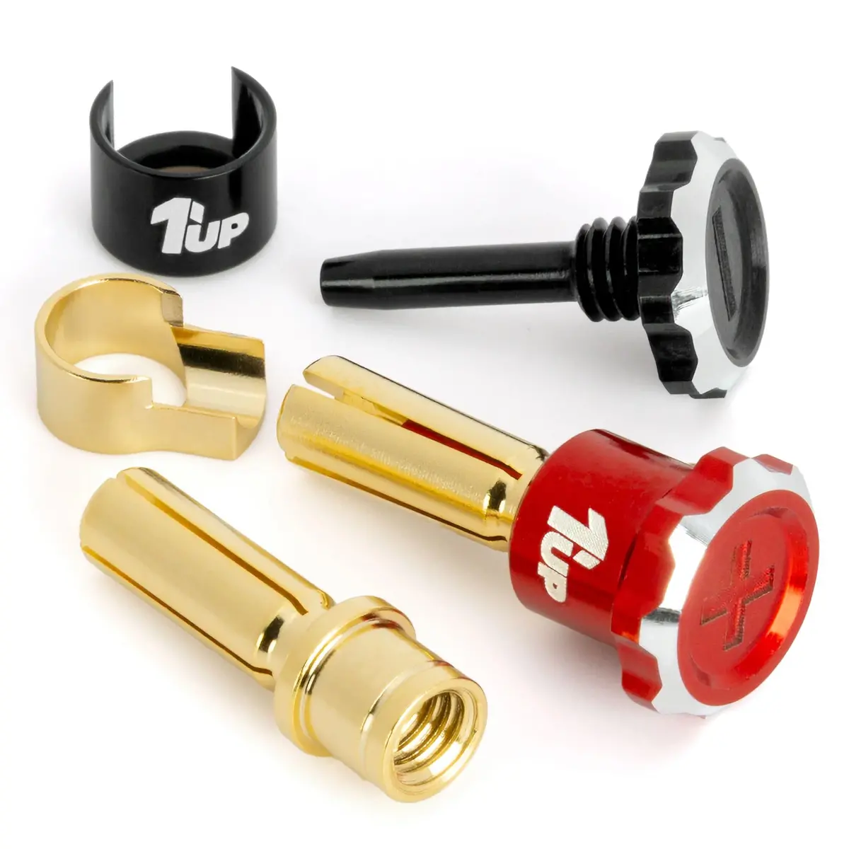 Lockdown Adjustable Bullet Plugs, 5Mm (2), Red/Black 1