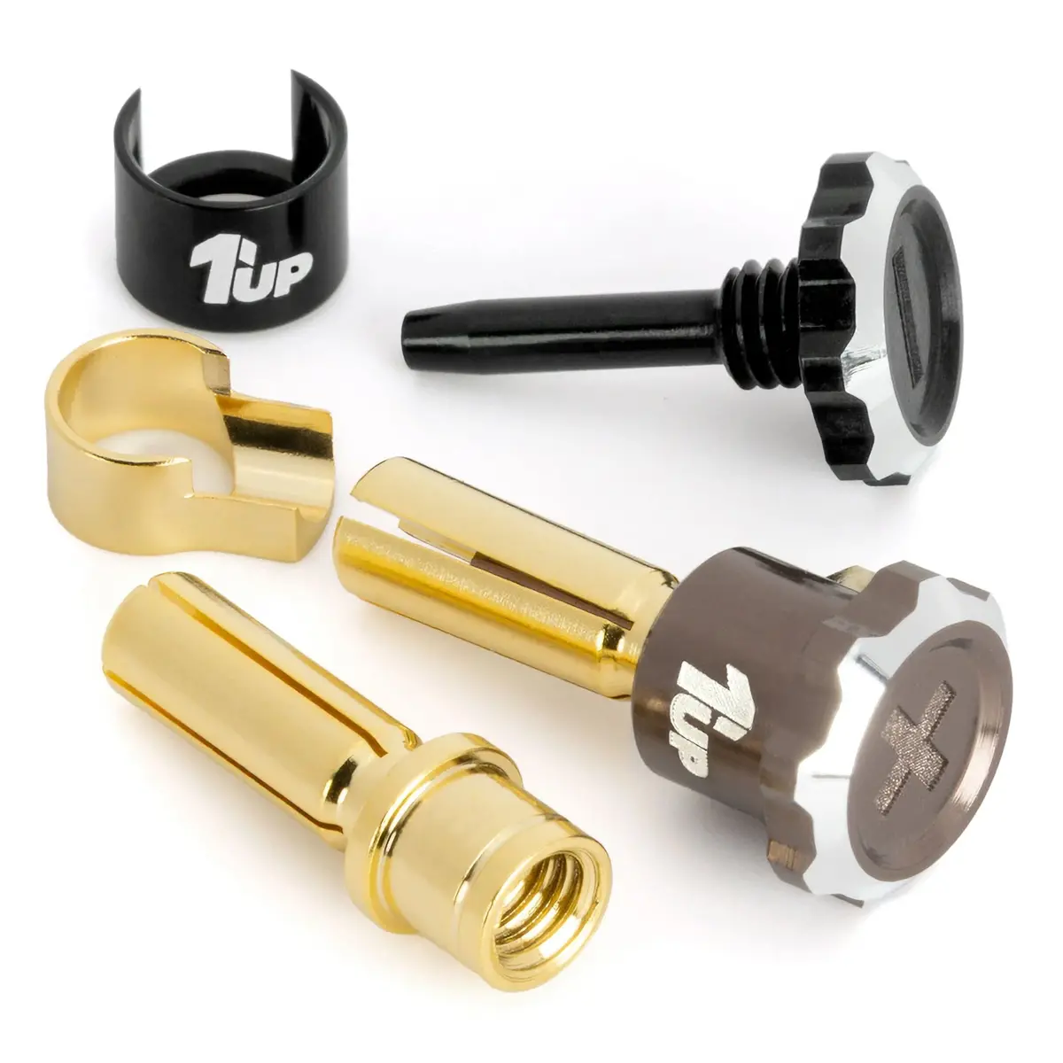 Lockdown Adjustable Bullet Plugs, 5Mm (2), Gunmetal/Black 1