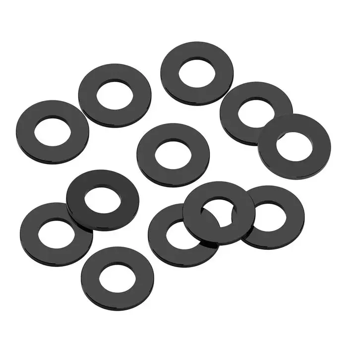 Precision Aluminum 3X6mm Ballstud Shims, Black, 0.5Mm (12) 1
