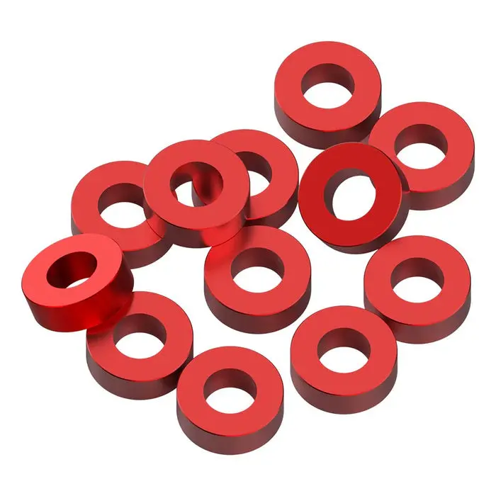 Precision Aluminum 3X6mm Ballstud Shims, Red, 2.0Mm (12) 1