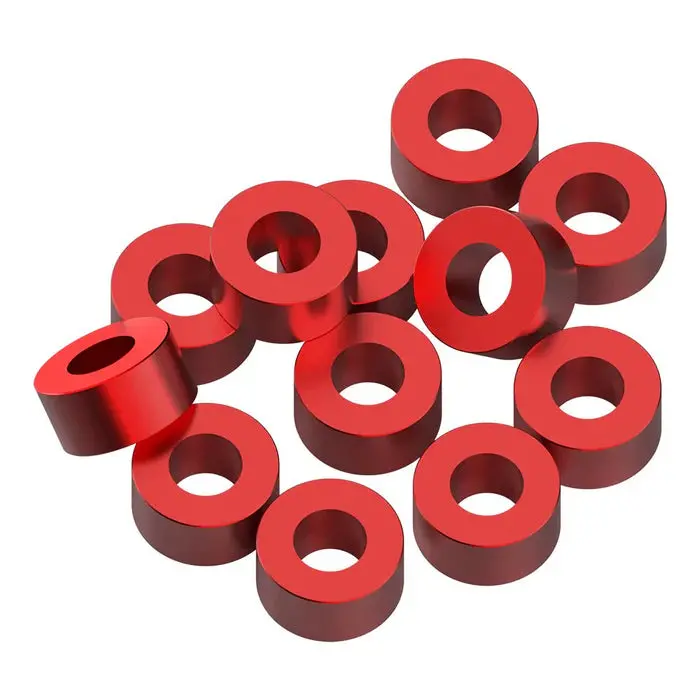 Precision Aluminum 3X6mm Ballstud Shims, Red, 3.0Mm (12) 1