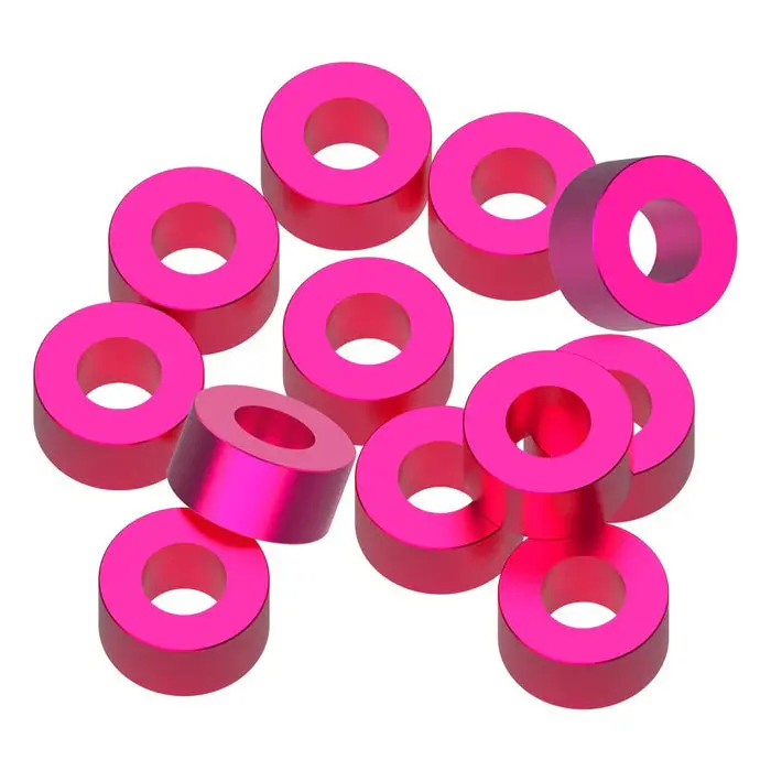Precision Aluminum 3X6mm Ballstud Shims, Pink, 3.0Mm (12) 1