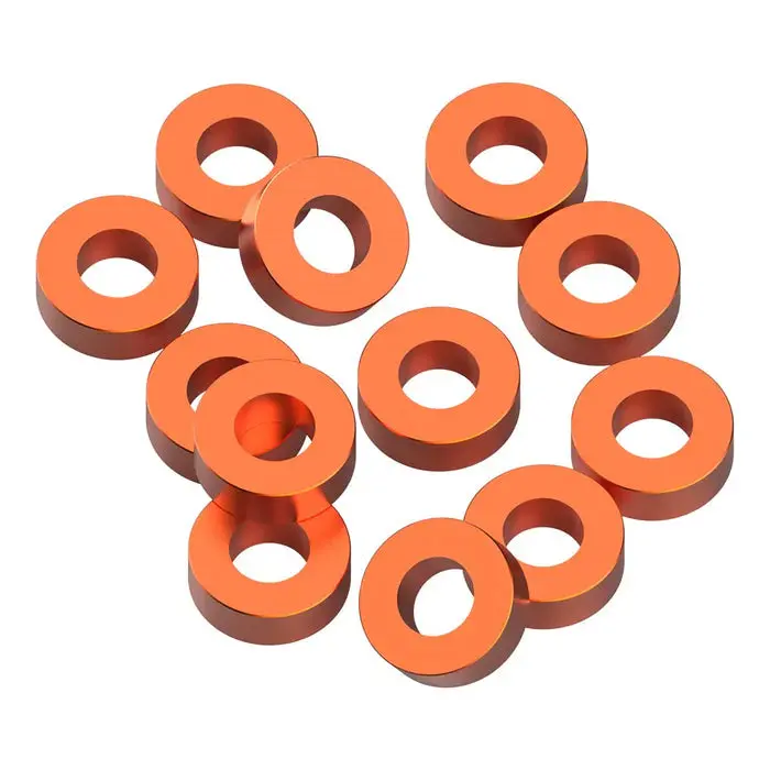 Precision Aluminum 3X6mm Ballstud Shims, Orange, 2.0Mm (12) 1