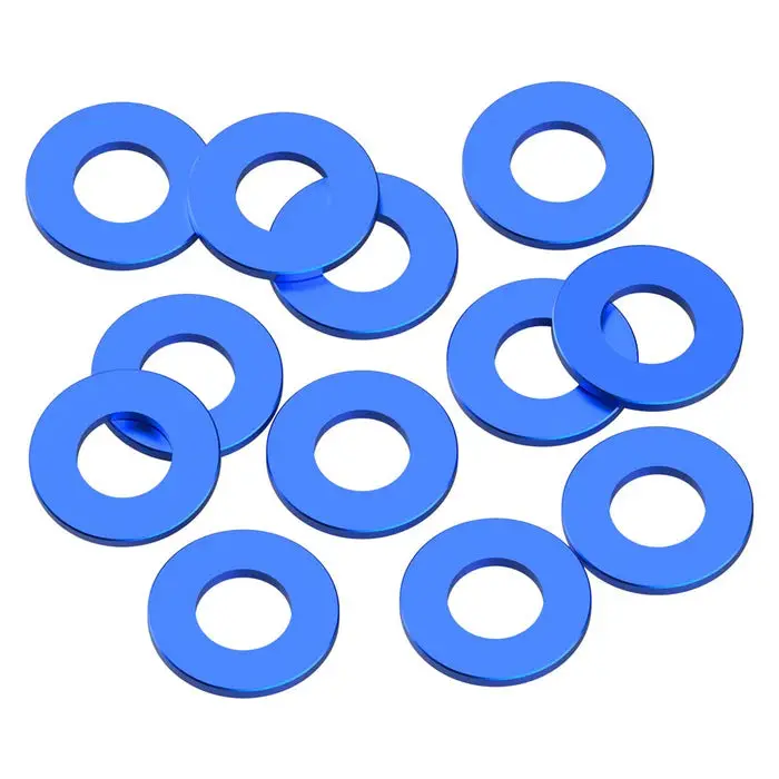 Precision Aluminum 3X6mm Ballstud Shims, Blue, 0.5Mm (12) 1