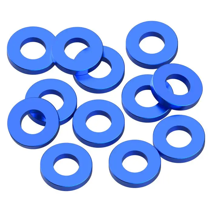 Precision Aluminum 3X6mm Ballstud Shims, Blue, 1.0Mm (12) 1