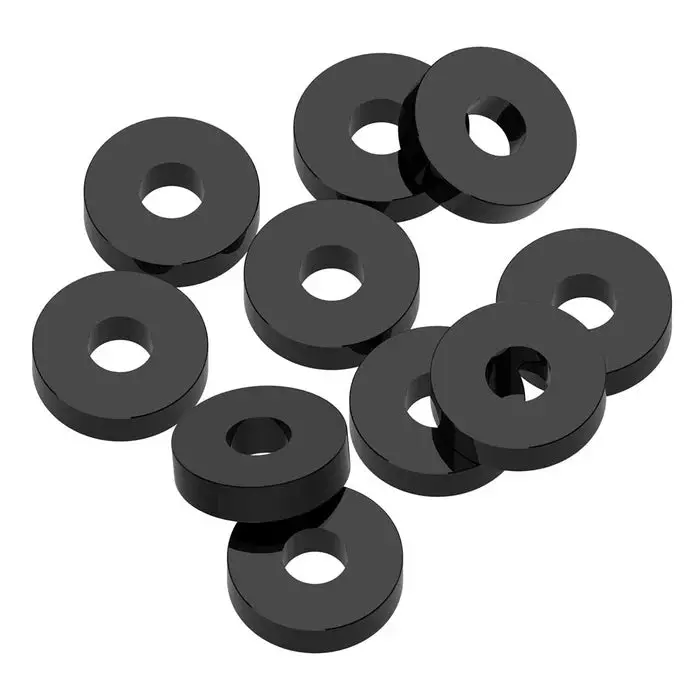 Precision Aluminum 3X8mm Ballstud Shims, Black, 2.0Mm (10) 1