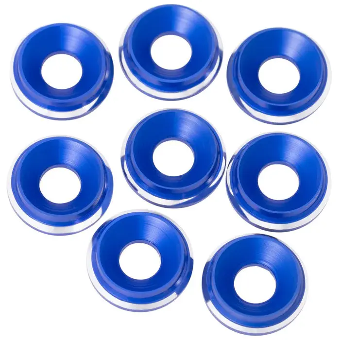 7075 Lowpro M3 Countersunk Washers, Dark Blue Shine (8) 1