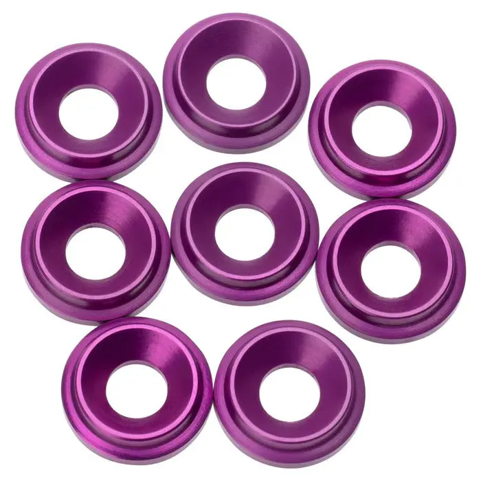 Aluminum Countersunk Washers, M3 (8), Purple 1