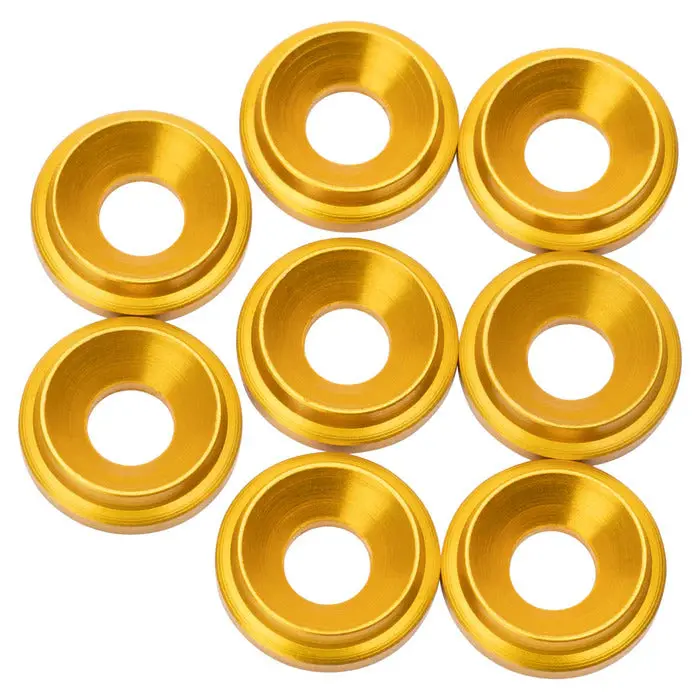 Aluminum Countersunk Washers, M3 (8), Gold 1