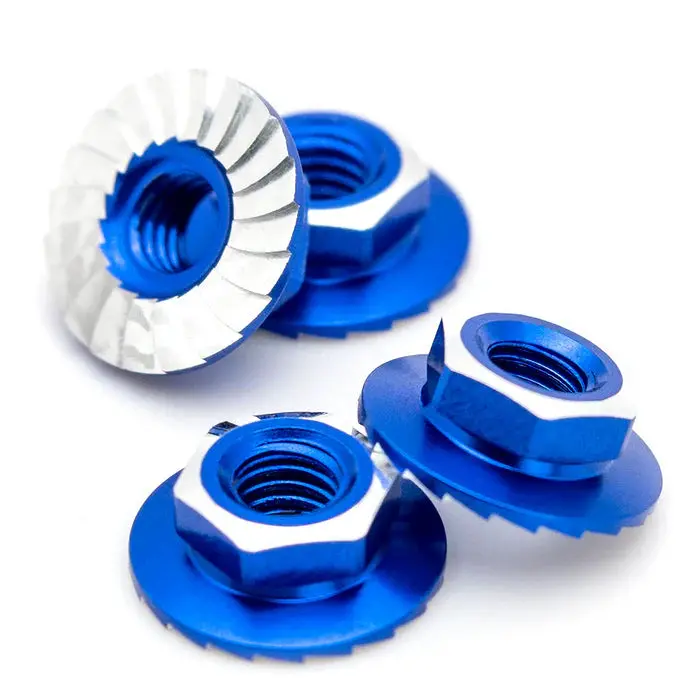 7075 Aluminum Lockdown M4 Wheel Nuts, Dark Blue (4) 1