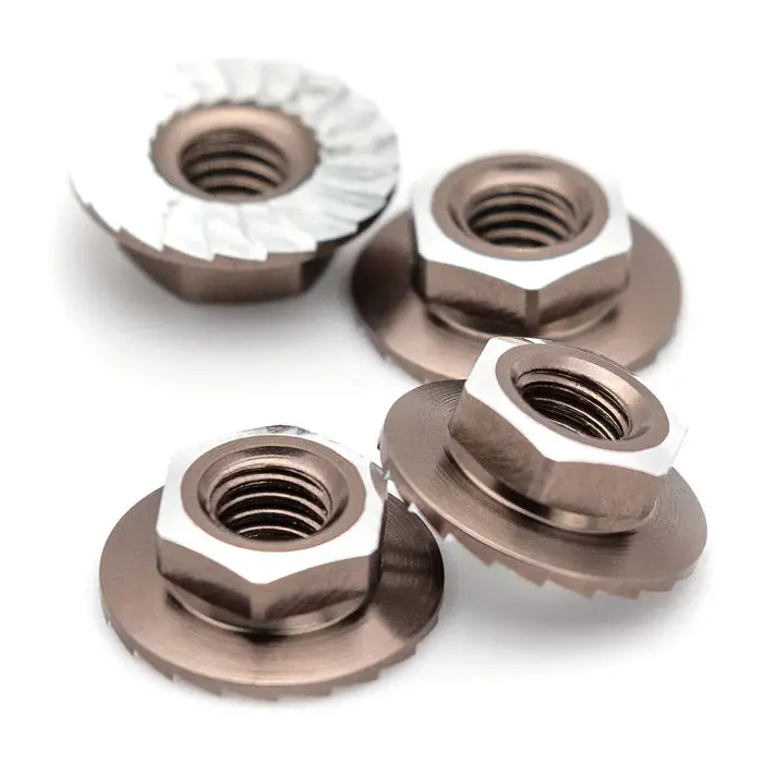 7075 Aluminum Lockdown M4 Wheel Nuts, Gunmetal (4) 1