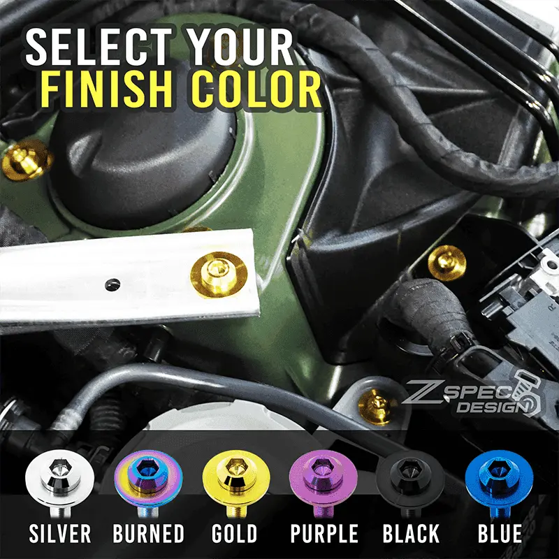 Zspec Hood Fastener Kit For The Gr Corolla, Titanium 2
