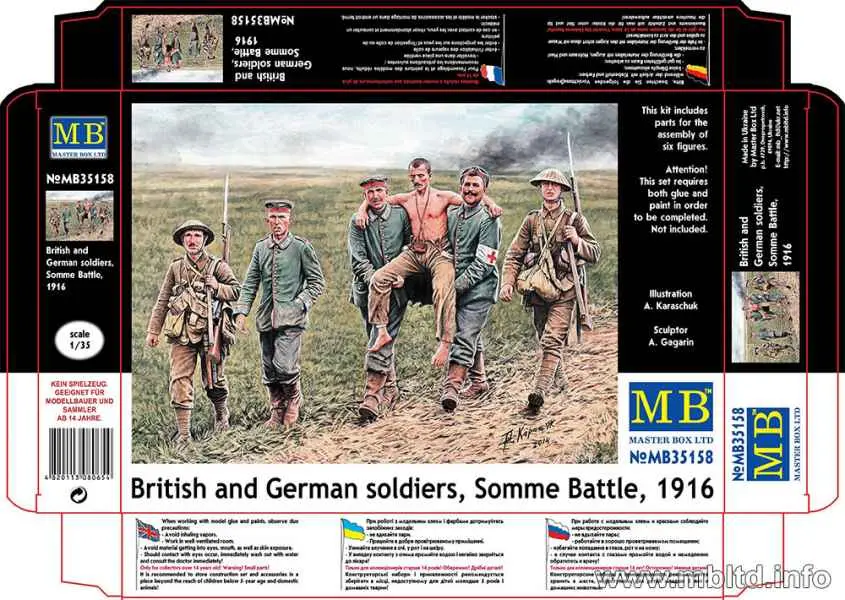 Master Box 1/35 British And German Soldiers, Somme Battle, 1916 1