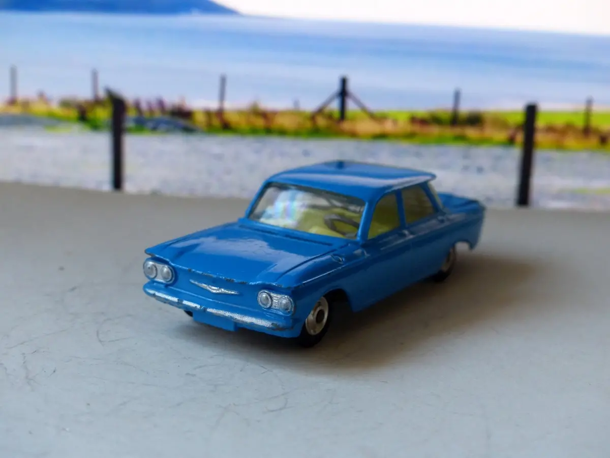 229 Chevrolet Corvair In Mid Blue With Original Box 1