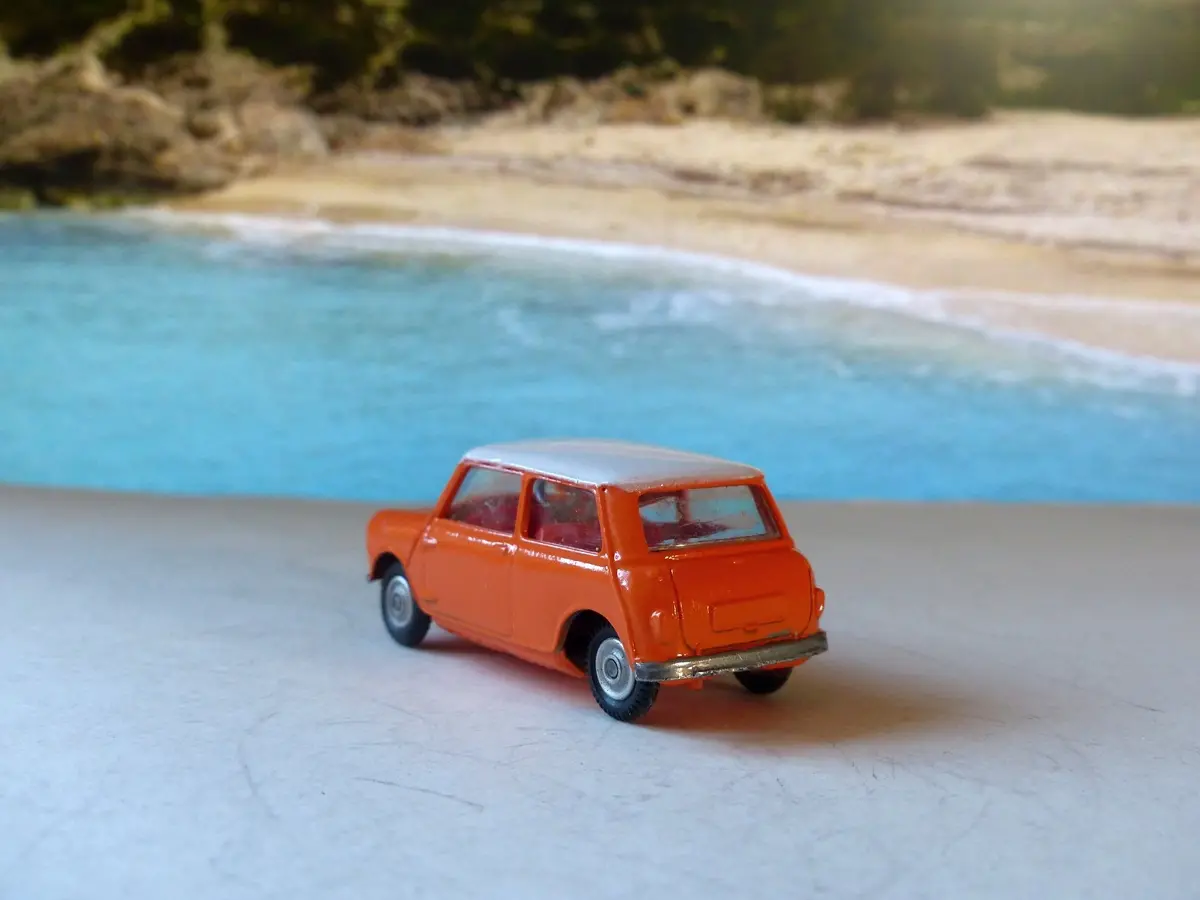 227 Morris Mini-Cooper In Orange With Red Interior (Rebuilt) 2