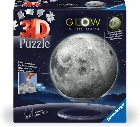 Ravensburger 3D - Puzzle-Ball - The Moon - Glow In The Dark 1